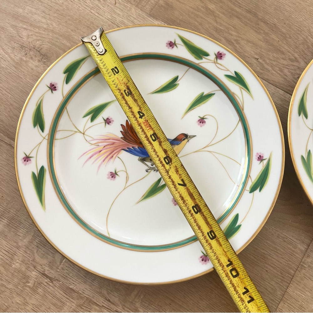 RARE 2 X Royal Danube Dinner Plates Hand Painted Bird By Seres Erzsebet 9 3/4” - Picture 4 of 6